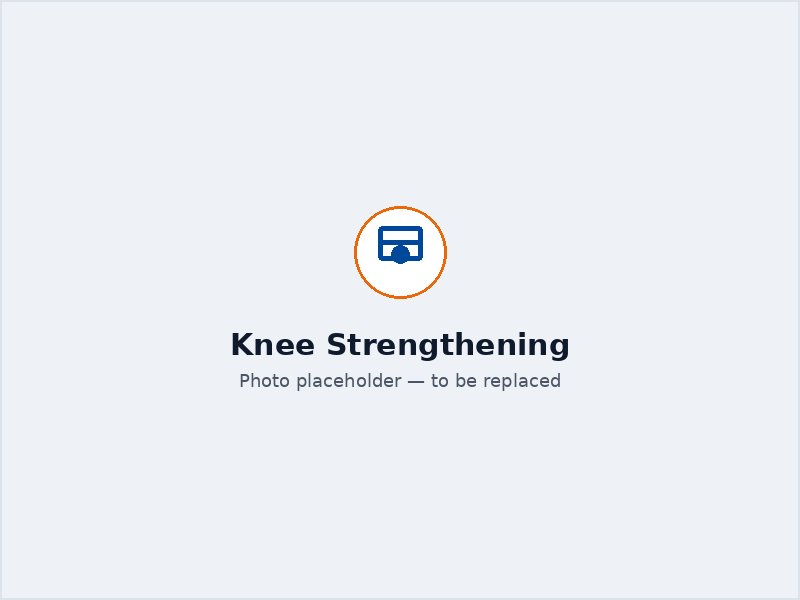 Person doing a guided knee strengthening exercise
