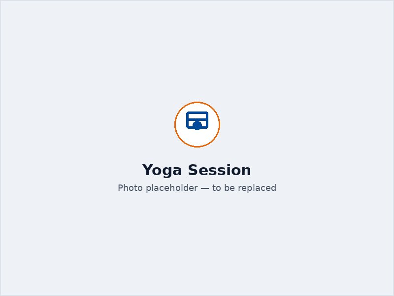 A guided yoga session at Progressive Care