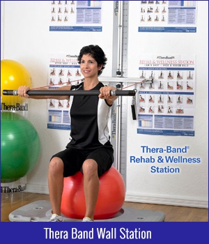 Physiotherapist guiding an athlete through a knee strengthening exercise